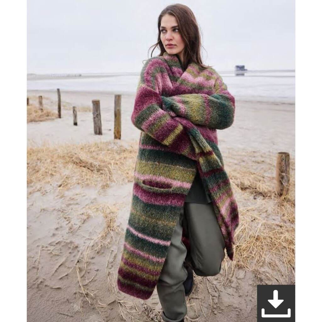 Lana Grossa Pattern Kuscheliger Mantel Strickanleitung - Lana Grossa (PDF) bei bei bei bei bei bei bei bei Lieblingsgarn