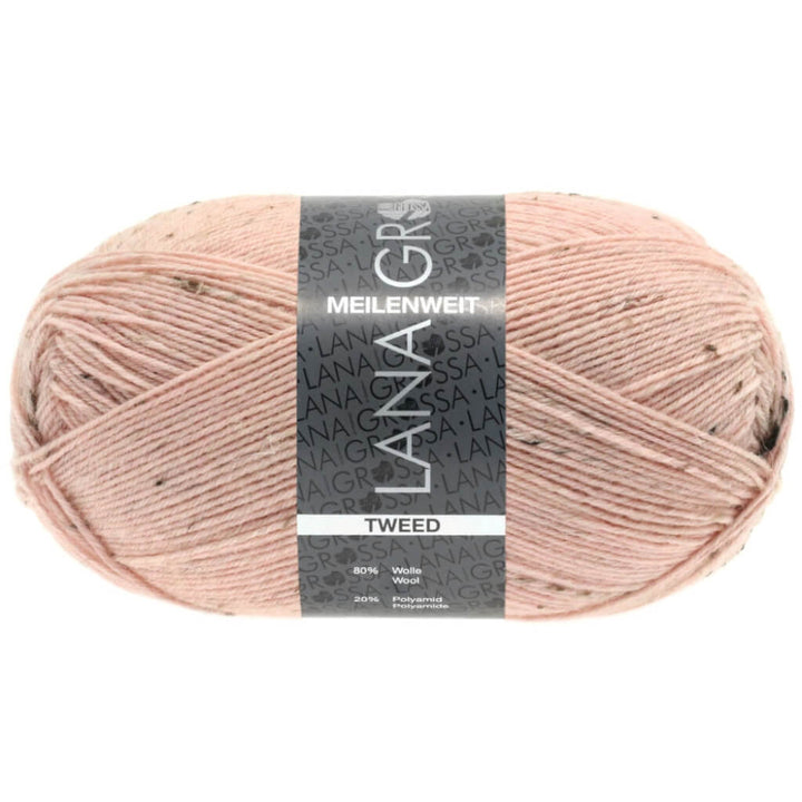 Lana Grossa Meilenweit 100 Tweed, Farbe 149 Rosa – Polyamid und Schurwolle bei Lieblingsgarn