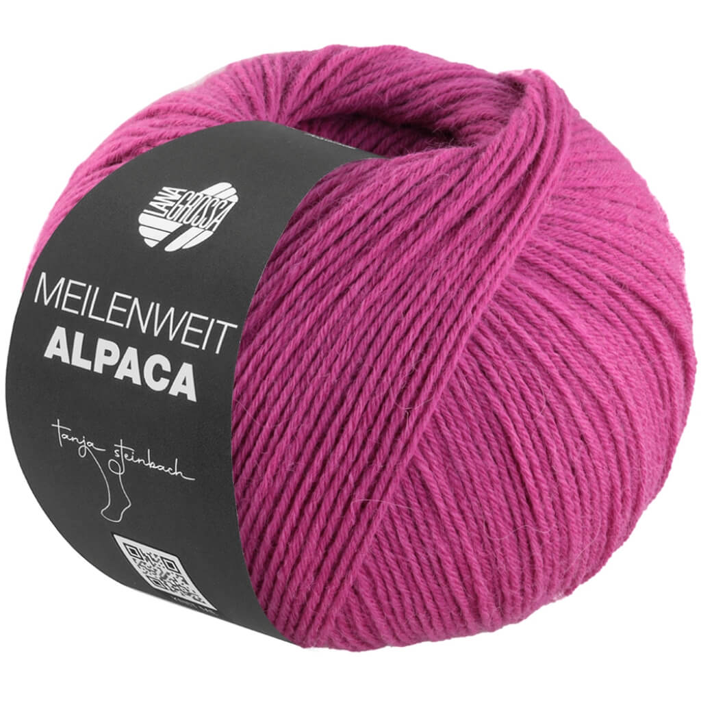 Lana Grossa 1004 - Fuchsia Lana Grossa Meilenweit 6-fach Alpaca Uni Lieblingsgarn