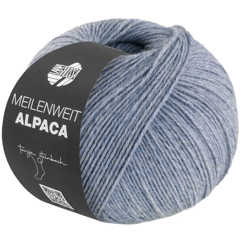 Lana Grossa 1012 - Graublau Lana Grossa Meilenweit 6-fach Alpaca Uni Lieblingsgarn