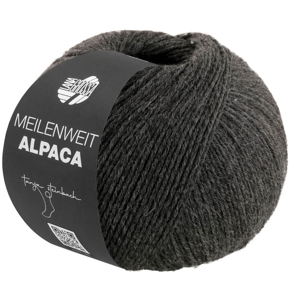Lana Grossa 1015 - Anthrazit Lana Grossa Meilenweit 6-fach Alpaca Uni Lieblingsgarn