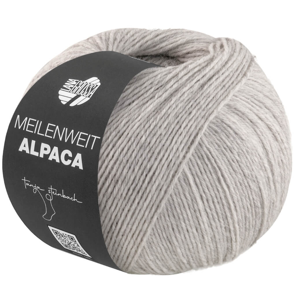 Lana Grossa 1017 - Hellgrau Lana Grossa Meilenweit 6-fach Alpaca Uni Lieblingsgarn