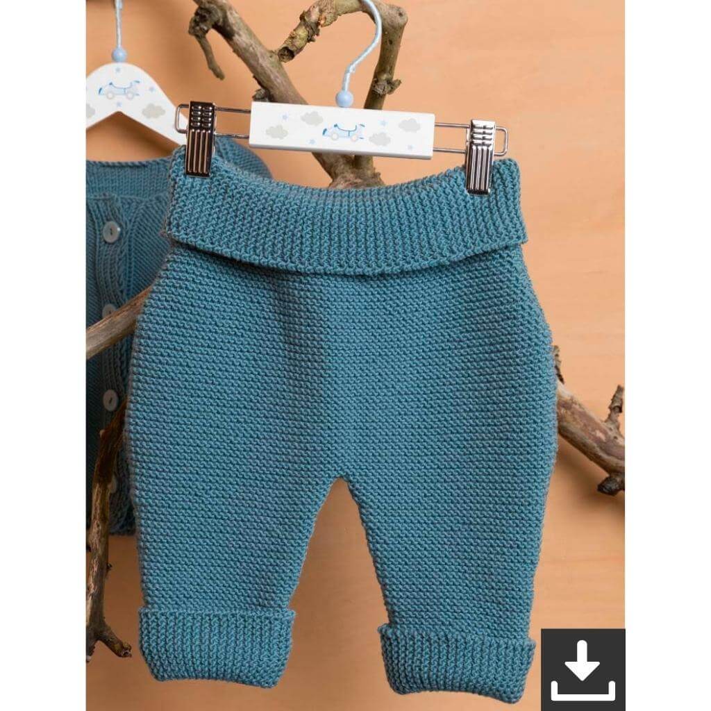 Lang Yarns Pattern Babyhose im Kraus-Rechts-Muster Strickanleitung - Lang Yarns (PDF) bei bei bei bei bei bei Lieblingsgarn