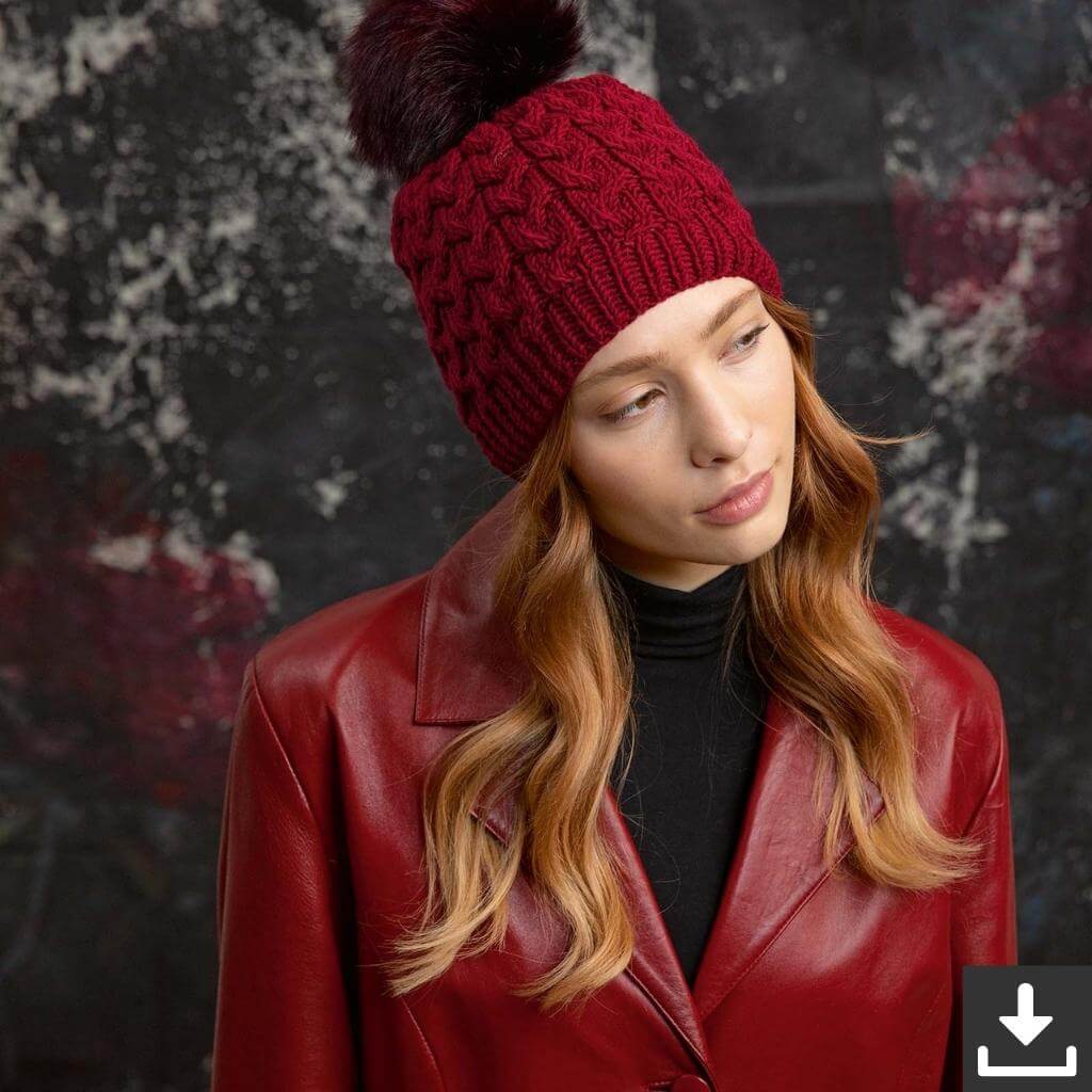 Lang Yarns Pattern Mütze mit Bommel Strickanleitung - Lang Yarns (PDF) bei bei bei bei bei bei bei bei bei bei Lieblingsgarn