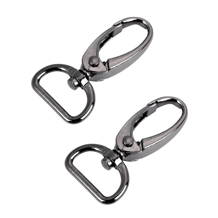 Stoklasa Set aus 2 Metall Karabiner, Farbe Nickel Schwarz – Metall bei Lieblingsgarn