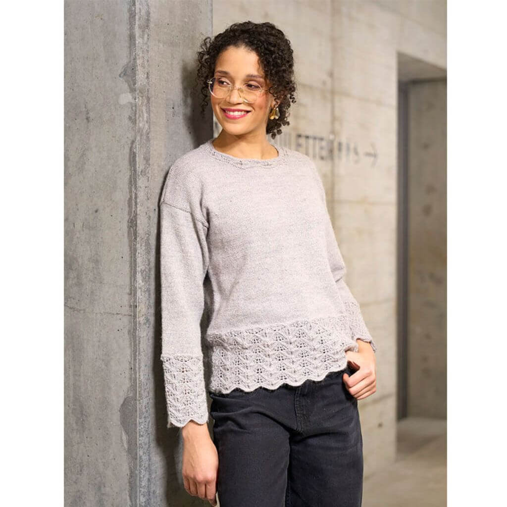 Pullover mit Zackenmuster Strickanleitung - Pro Lana (Heft)
