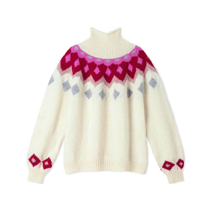 Rundpassenpullover mit Norwegermuster Strickanleitung - Lana Grossa (Heft)