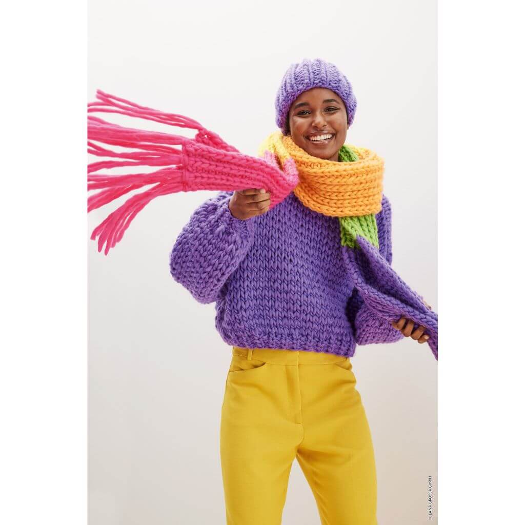 Lana Grossa Pattern Pullover im Fallmaschenmuster Strickanleitung - Lana Grossa (PDF) bei bei bei bei bei bei Lieblingsgarn