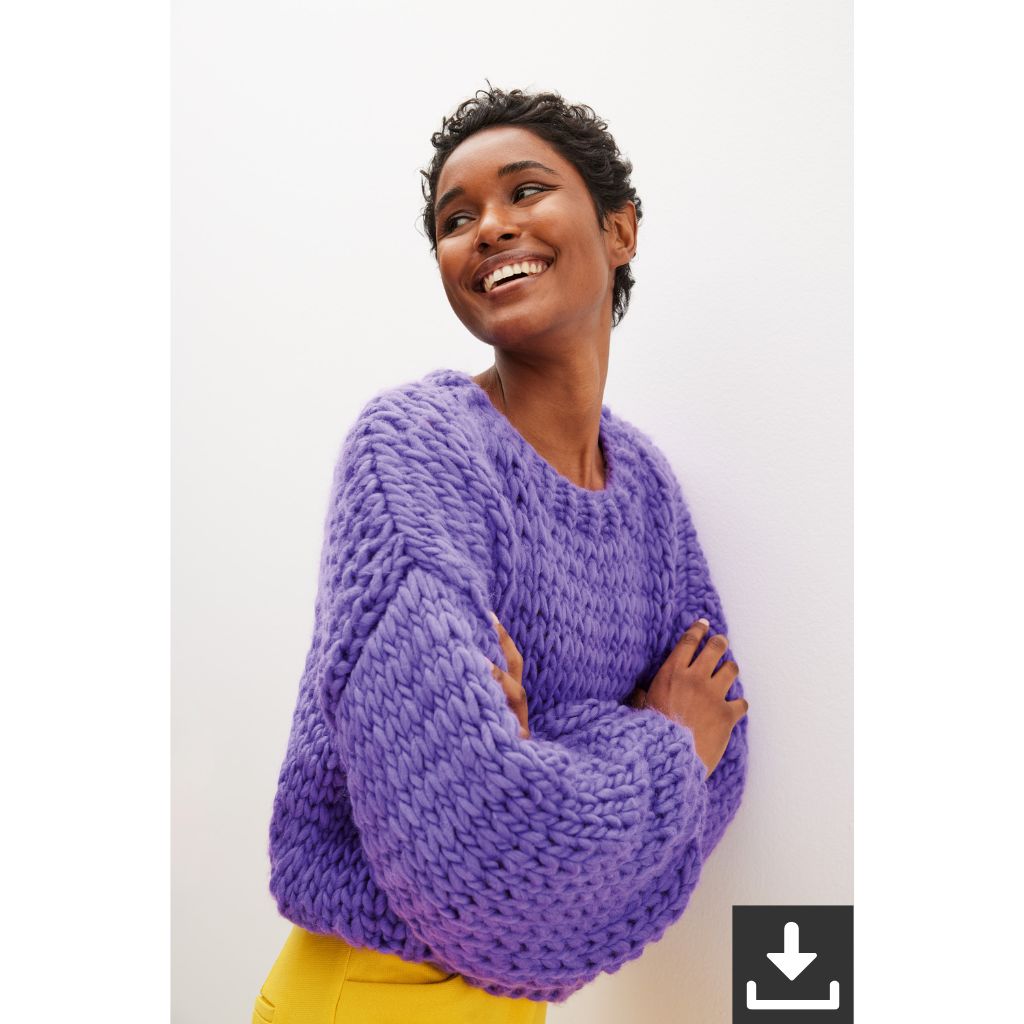 Lana Grossa Pattern Pullover im Fallmaschenmuster Strickanleitung - Lana Grossa (PDF) bei bei bei bei bei bei Lieblingsgarn