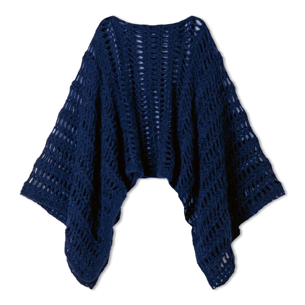 Ajourmuster Poncho Häkelanleitung - Lana Grossa (Heft)