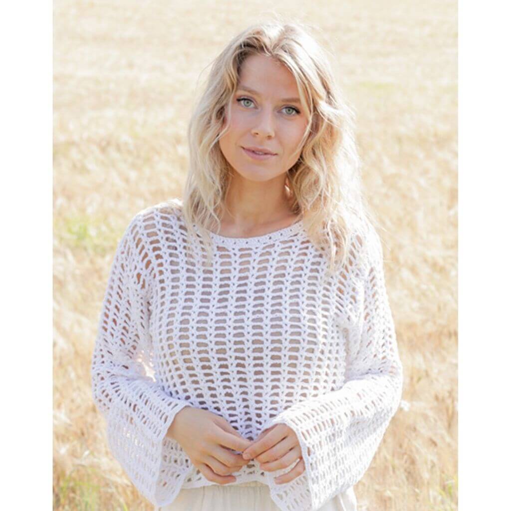 Drops Design Pattern Pullover Moon Lace Sweater Häkelanleitung - Drops (PDF) Lieblingsgarn