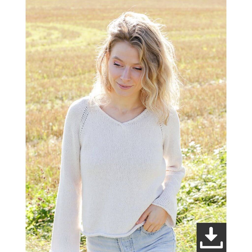 Drops Design Pattern Damen Pullover Morning Moon Strickanleitung - Drops (PDF) bei bei bei bei bei bei bei Lieblingsgarn
