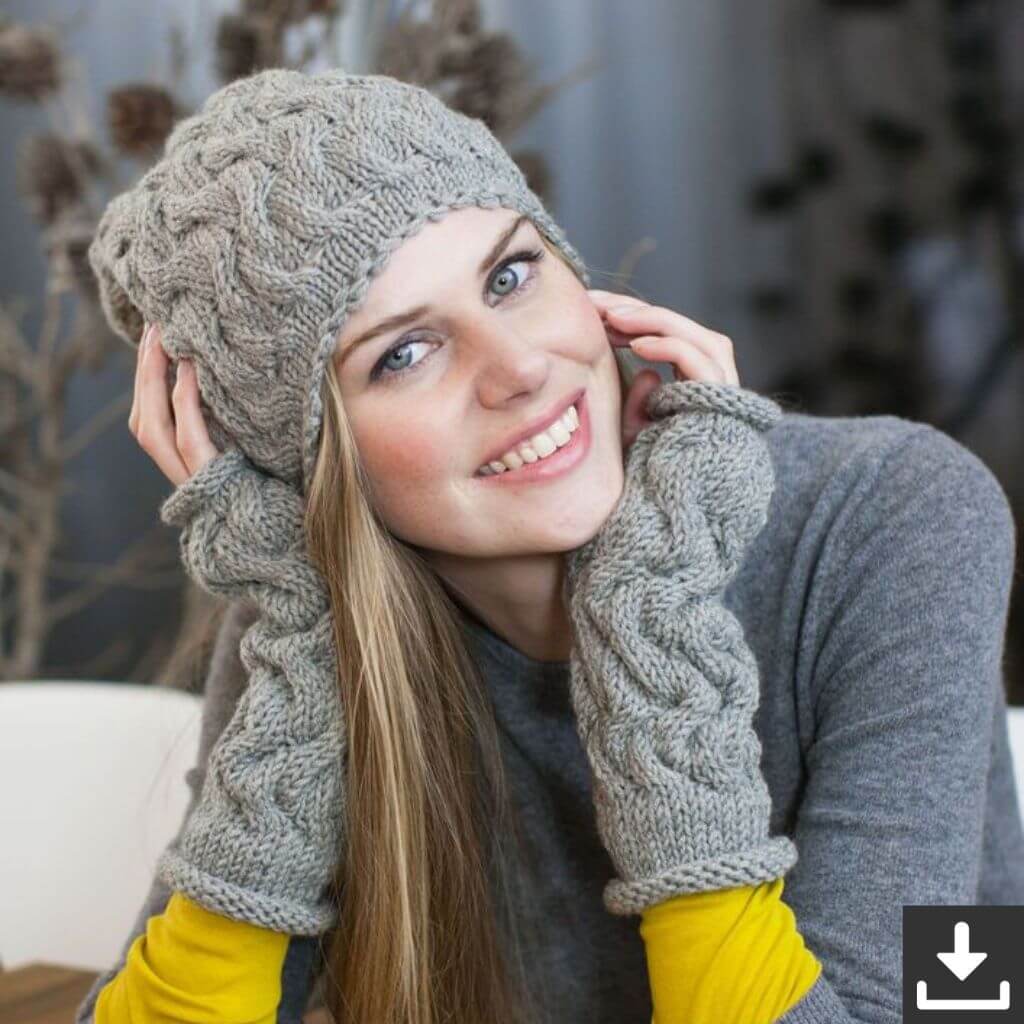 Schachenmayr Pattern Mütze und Handstulpen Strickset - Schachenmayr (PDF) Lieblingsgarn