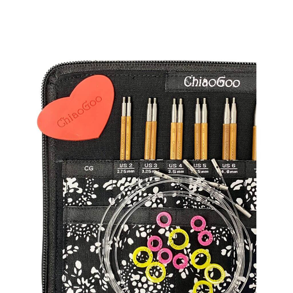 ChiaoGoo ChiaoGoo Nadelset SPIN Bamboo Small 10 cm Lieblingsgarn