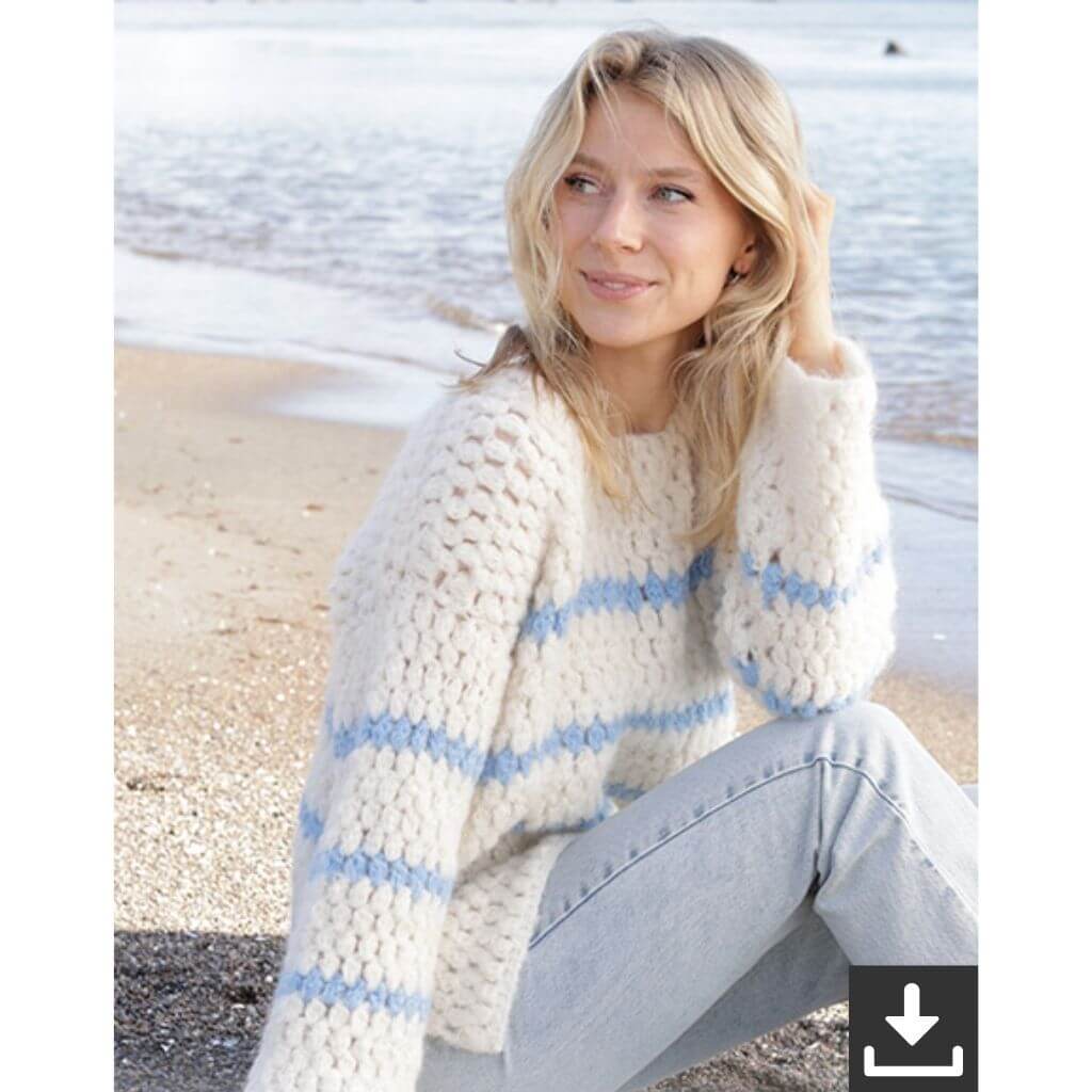 Drops Design Pattern Damen Pullover Nautical Melody Häkelanleitung - Drops (PDF) bei bei bei bei bei bei bei Lieblingsgarn
