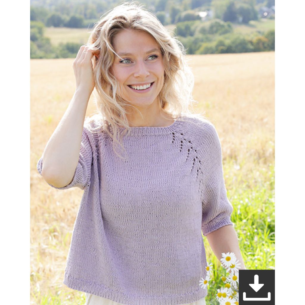 Drops Design Pattern Damen Shirt Orchid Tea Strickset - Drops (PDF) bei bei bei bei bei bei bei bei bei bei bei Lieblingsgarn