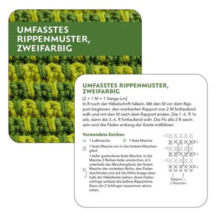 Topp Topp DIY -  66x Häkelmuster Kartenset Lieblingsgarn