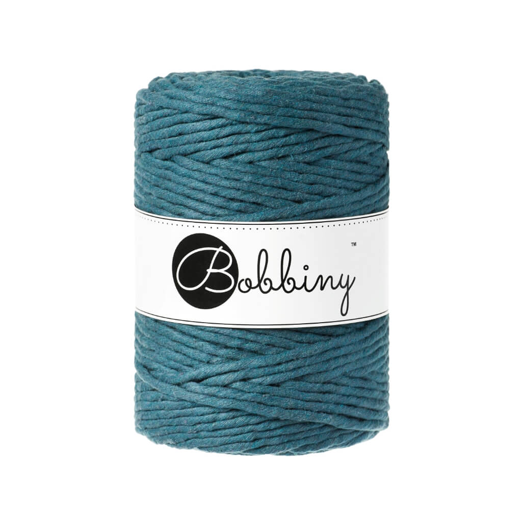 Bobbiny Peacock Blue Bobbiny Makramee Garn 5 mm x 100 m Lieblingsgarn