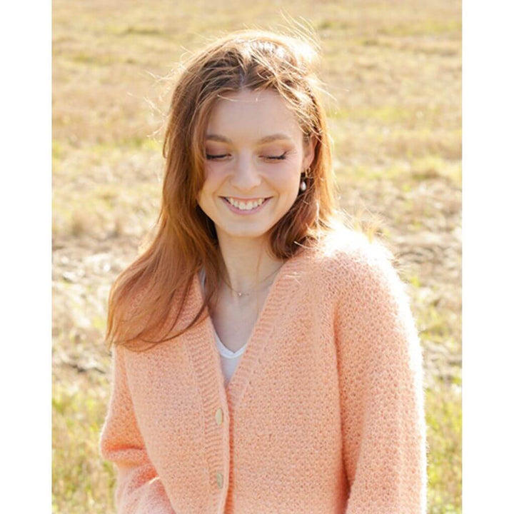 Drops Design Pattern Damen Perfectly Peach Jacket Strickset - Drops (PDF) bei bei bei bei bei bei bei bei bei Lieblingsgarn
