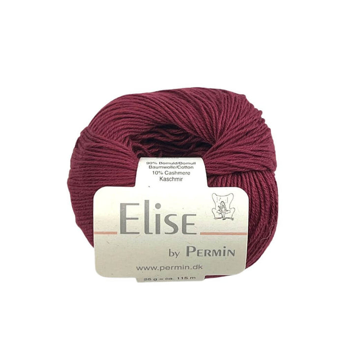 Permin Elise, Farbe 32 Weinrot – Kaschmir und Stricken.Baumwolle bei Lieblingsgarn