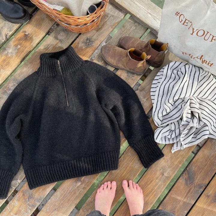 PetiteKnit Pattern Rollkragenpullover Zipper Sweater Strickanleitung - PetiteKnit (Heft) bei bei bei bei bei Lieblingsgarn