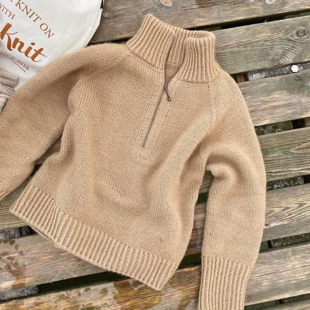 PetiteKnit Pattern Rollkragenpullover Zipper Sweater Strickanleitung - PetiteKnit (Heft) bei bei bei bei bei Lieblingsgarn