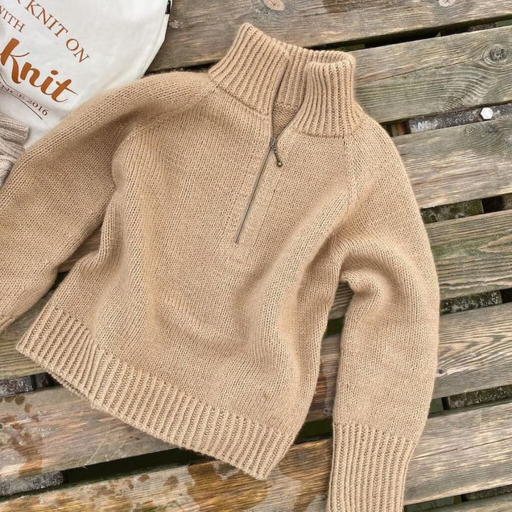 PetiteKnit Pattern Rollkragenpullover Zipper Sweater Strickanleitung - PetiteKnit (Heft) bei bei bei bei bei Lieblingsgarn