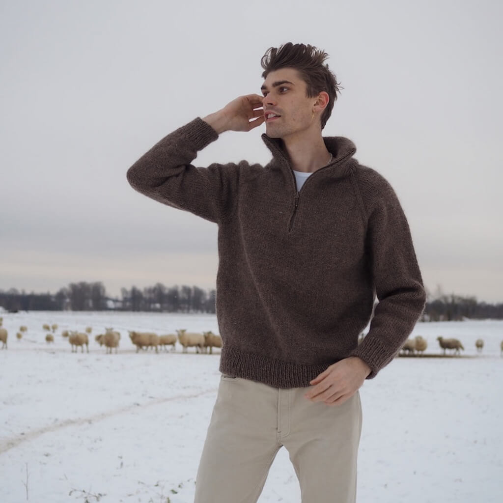 PetiteKnit Pattern Männer Pullover Zipper Sweater Strickanleitung - PetiteKnit (Heft) Lieblingsgarn