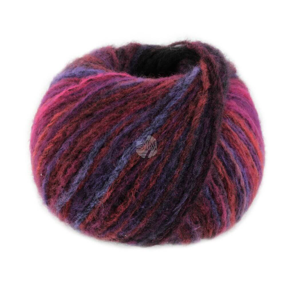 Lana Grossa 7 - Weinrot/Fuchsia/Blau-/Dunkelviolett/Schwarzrot/ Himbeer Lana Grossa Picasso Lieblingsgarn