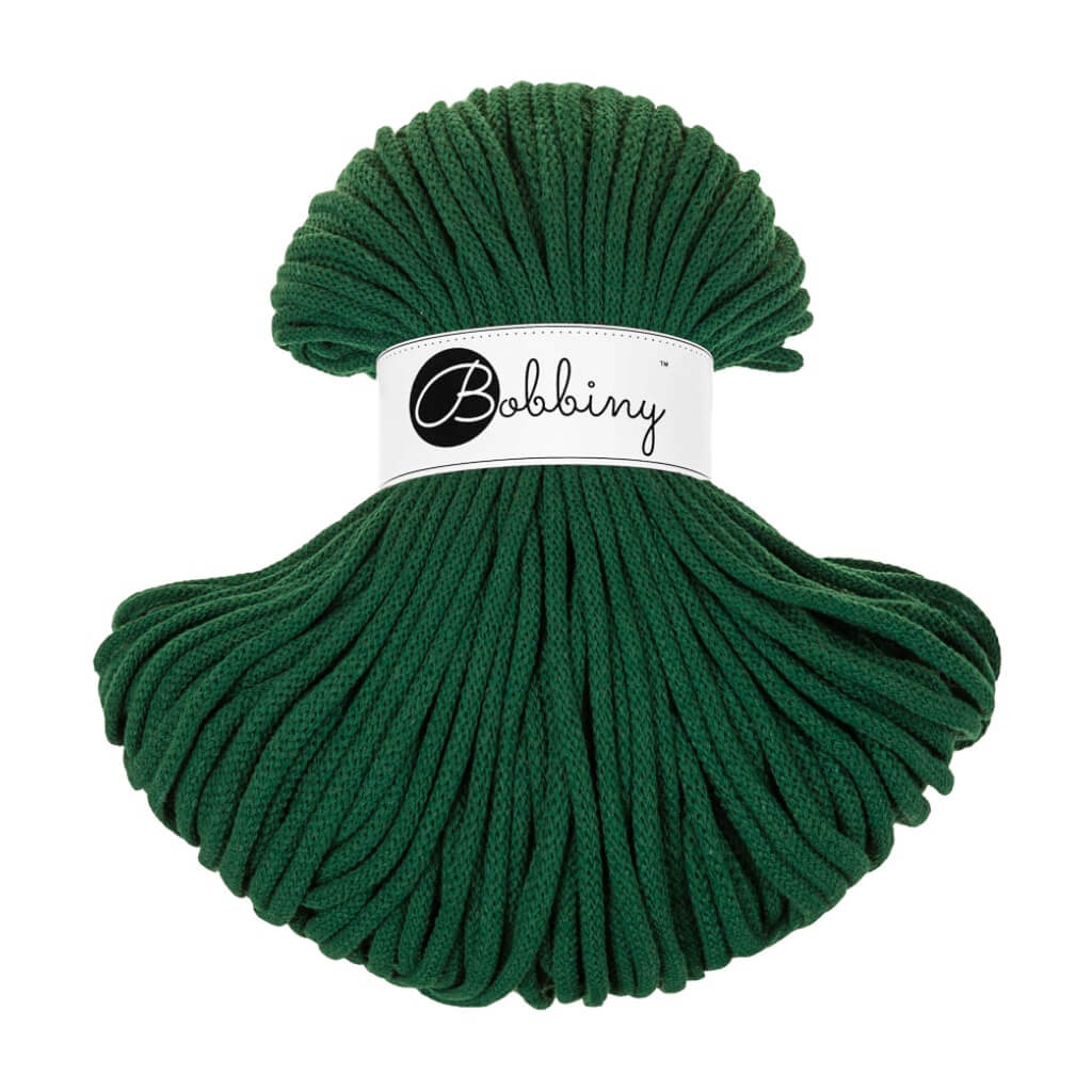 Bobbiny Makrameegarn Pine Green Bobbiny Premium Kordel 5mm x 100 Meter Lieblingsgarn