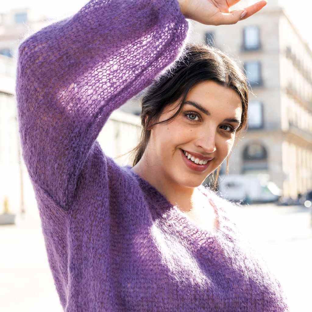 Katia Oversize Pullover V-Ausschnitt Ingenua Strickanleitung – Bild 3 von 3 bei Lieblingsgarn