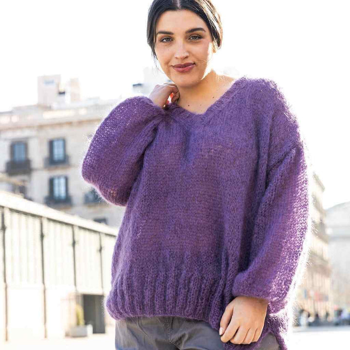 Katia Oversize Pullover V-Ausschnitt Ingenua Strickanleitung – Produktansicht bei Lieblingsgarn