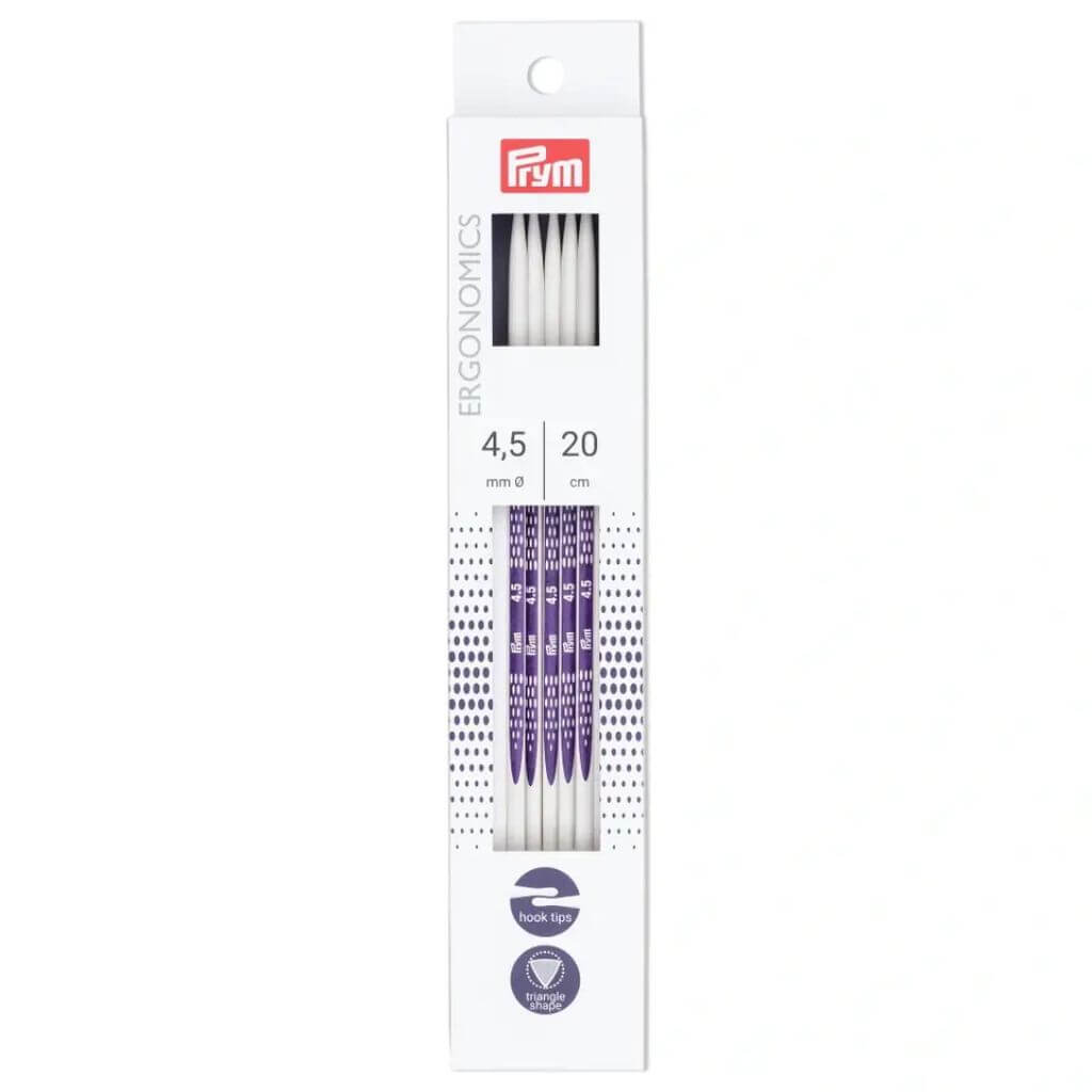 Prym Ergonomics Strumpfstricknadeln 20 cm, Farbe 20 – Kunststoff bei Lieblingsgarn