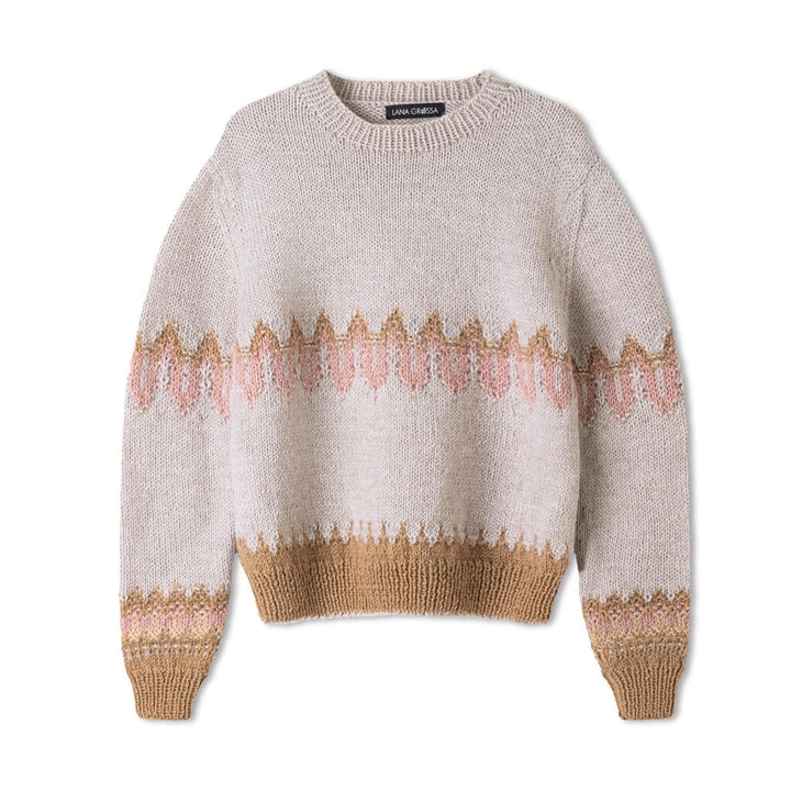 Lana Grossa Pullover mit Jacquardmuster Strickanleitung - Lana Grossa (Heft) Lieblingsgarn