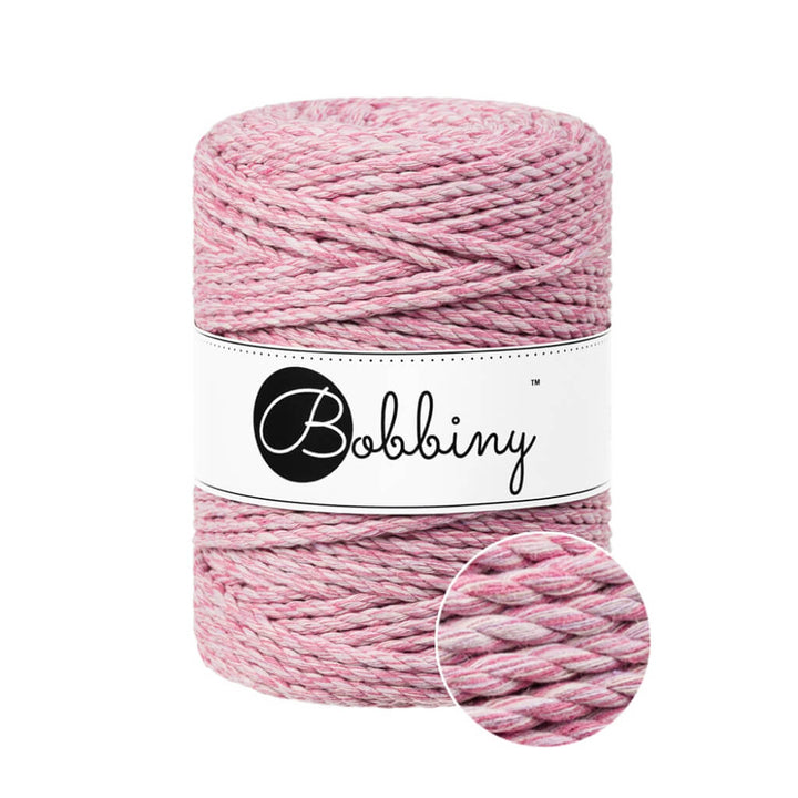 Bobbiny Makramee Garn 5 mm x 100 m gedreht Raspberry Shake Lieblingsgarn