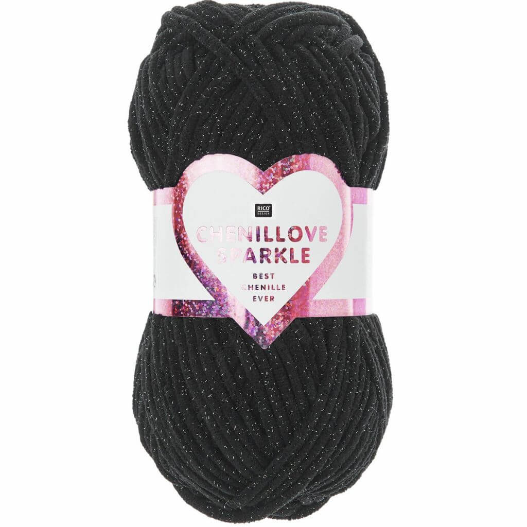 Rico Design 006 - Schwarz Rico Design Chenillove Sparkle Lieblingsgarn