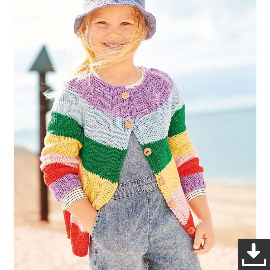 Rico Design Pattern Gestreifte Kinderjacke Strickanleitung - Rico Design (PDF) bei bei bei bei bei bei bei Lieblingsgarn
