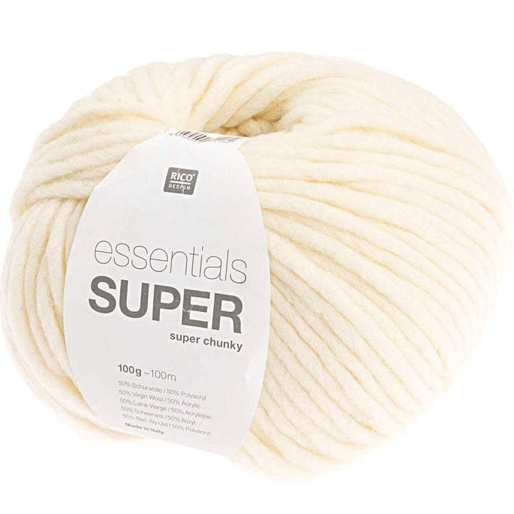 Rico Design 001 - Creme Rico Design Essentials Super Super Chunky - 100g Lieblingsgarn