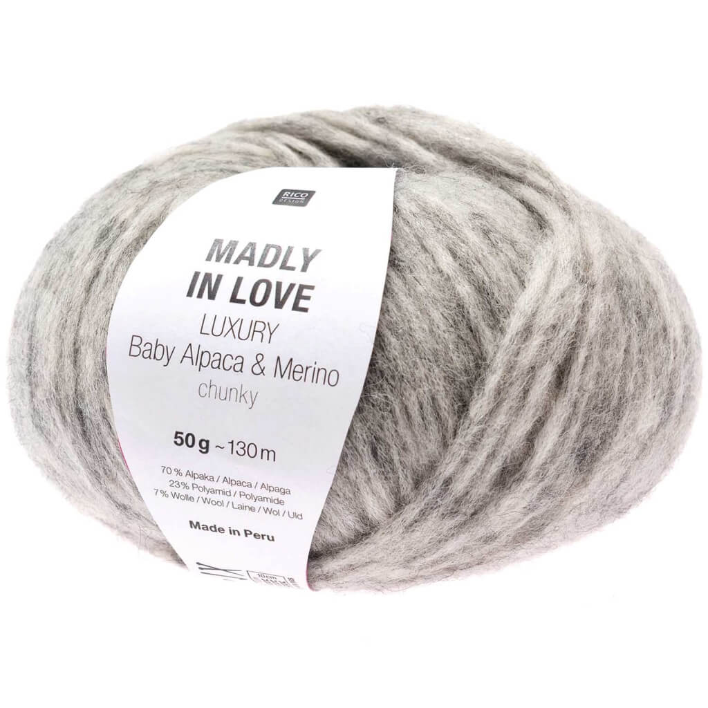 Rico Design 003 - Grau Rico Design Luxury Baby Alpaca &amp; Merino Chunky - Madly in love Lieblingsgarn