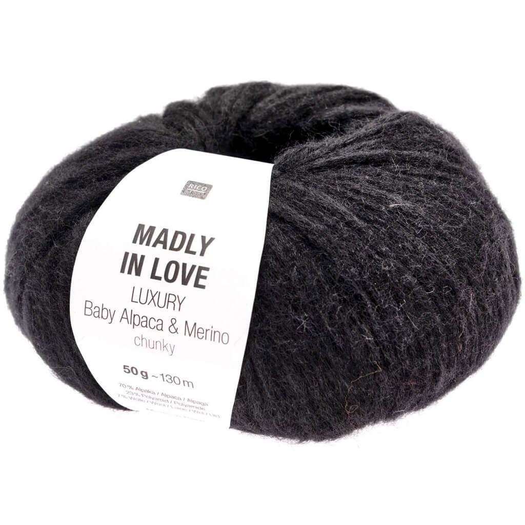 Rico Design 005 - Schwarz Rico Design Luxury Baby Alpaca &amp; Merino Chunky - Madly in love Lieblingsgarn