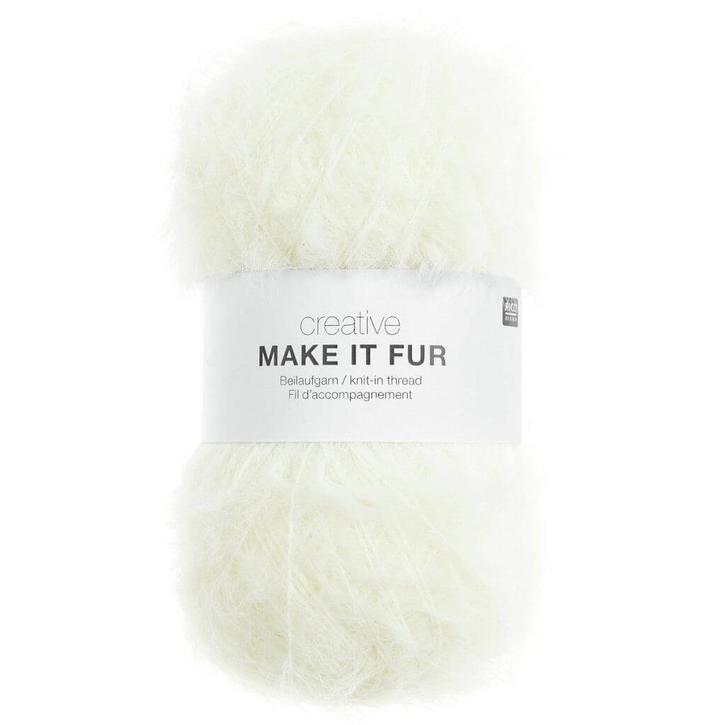 Rico Design 001 - weiß Rico Design Creative Make It Fur 50g Lieblingsgarn