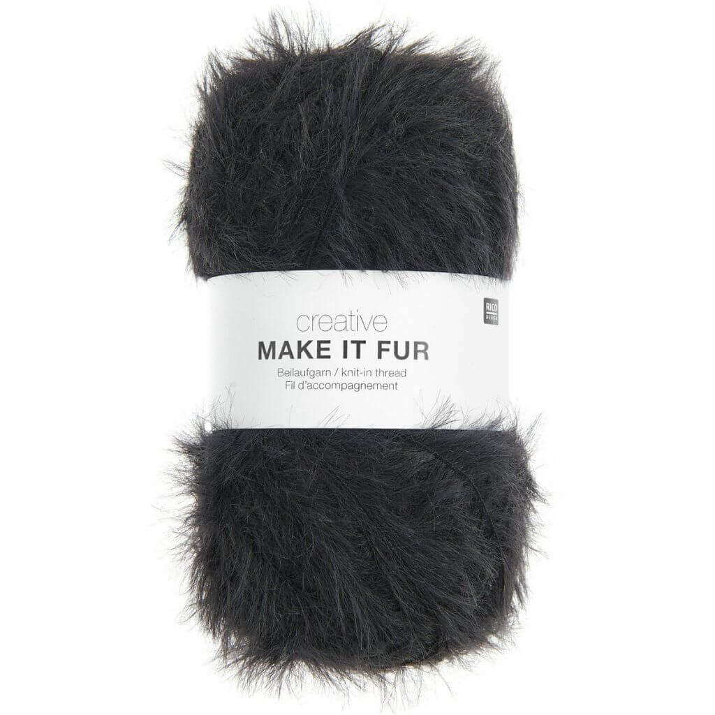 Rico Design 008 - schwarz Rico Design Creative Make It Fur 50g Lieblingsgarn