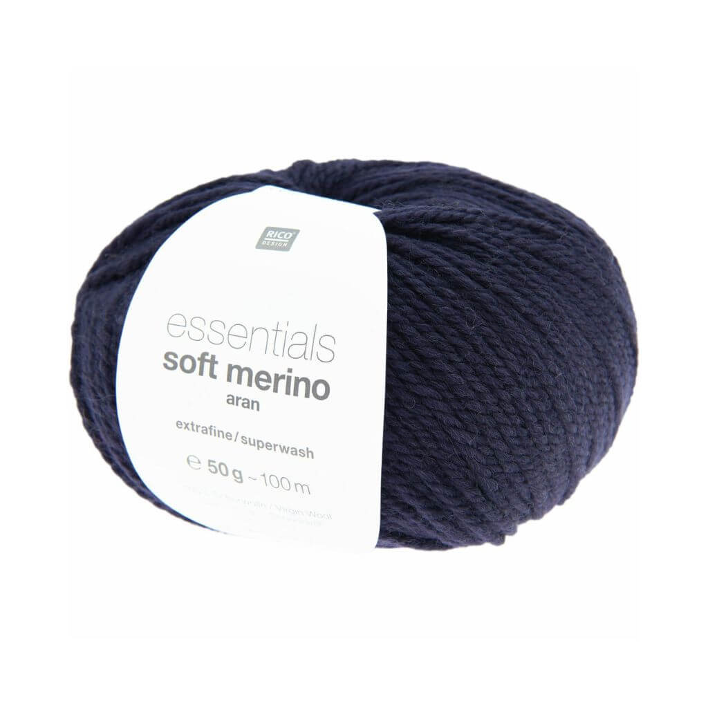 Rico Design 039 - Nachtblau Rico Design Essentials Soft Merino Aran Lieblingsgarn