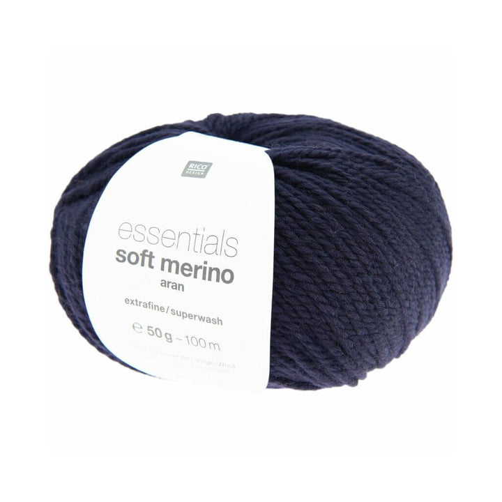 Rico Design 039 - Nachtblau Rico Design Essentials Soft Merino Aran Lieblingsgarn