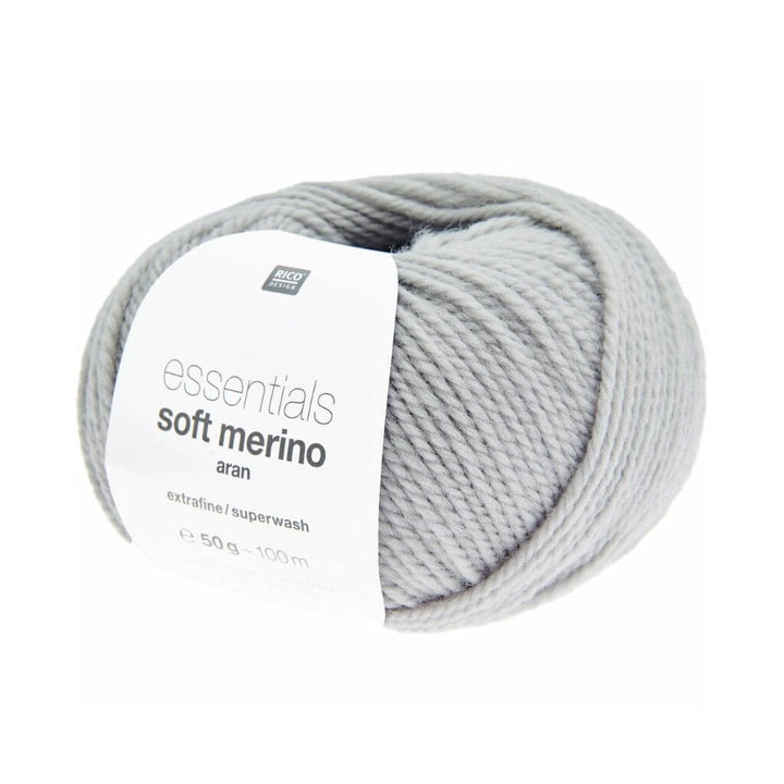 Rico Design 096 - Silbergrau Rico Design Essentials Soft Merino Aran Lieblingsgarn