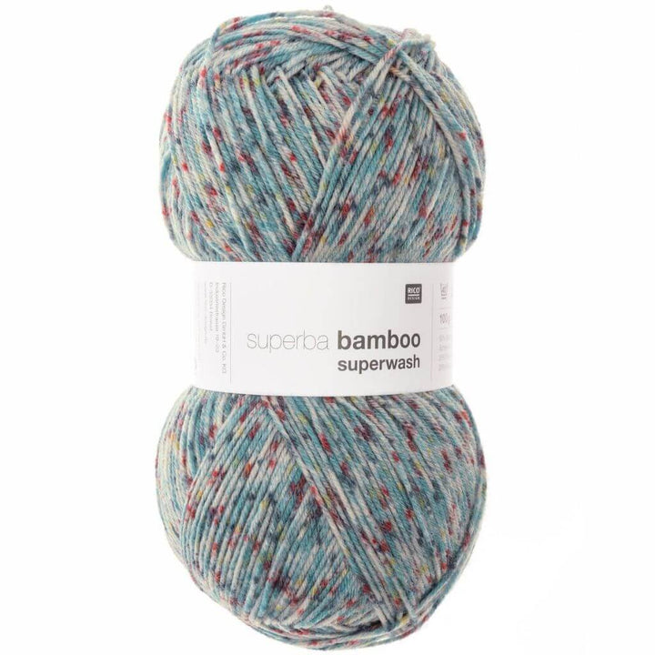 Rico Design Konfetti Blau Rico Design Superba Bamboo 4-Fädig 100g Lieblingsgarn