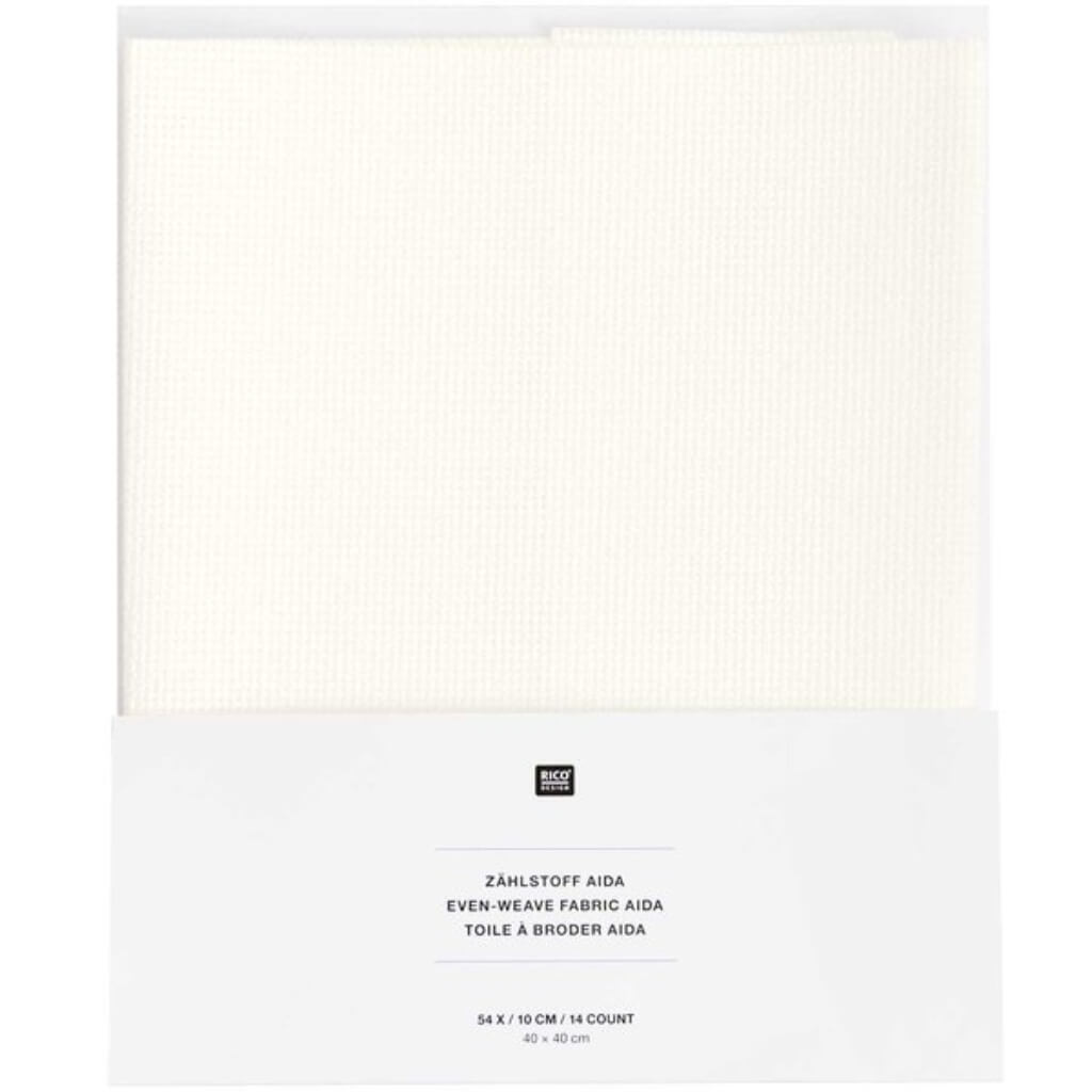Rico Design Rico Design Zählstoff 40 x 40 cm wollweiß Aida Lieblingsgarn