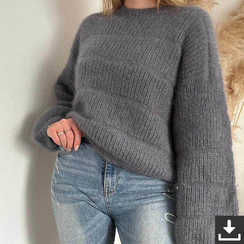 Rita Koch Brioche Lines Sweater Pullover im Halbpatent Strickanleitung - Rita Koch (PDF) bei bei bei bei bei Lieblingsgarn