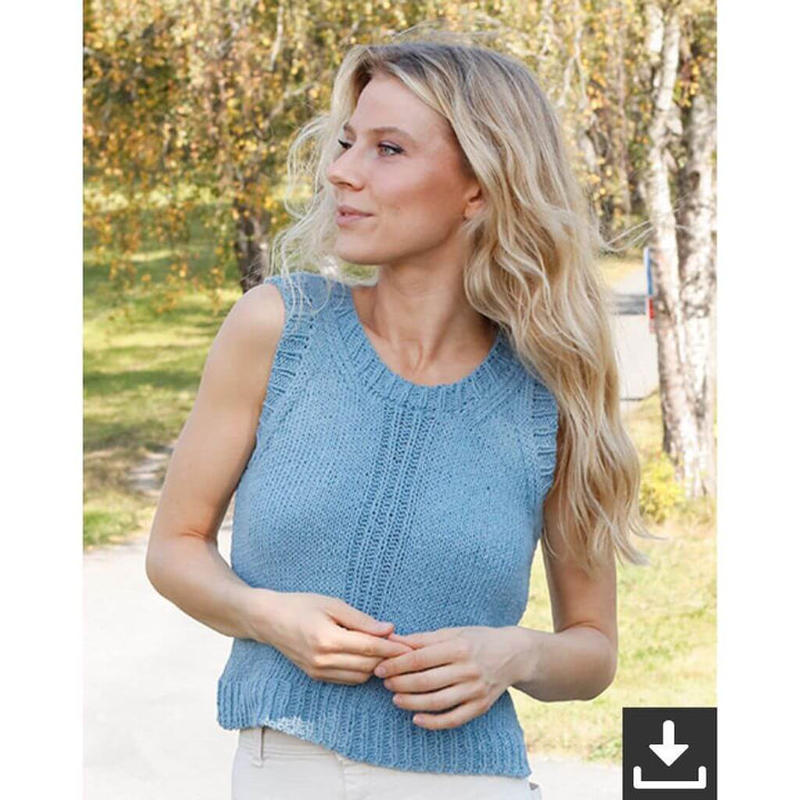 Drops Design Pattern Top River Blue Trail Strickset - Drops (PDF) bei bei bei bei bei bei bei bei bei bei bei Lieblingsgarn