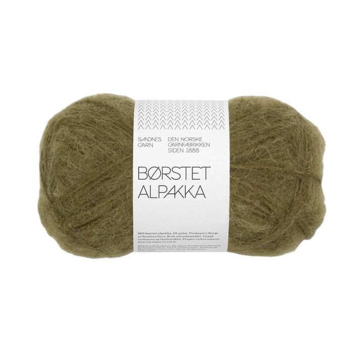 Sandnes Garn Sandnes Børstet Alpakka - 50g, Farbe 9873 dark olive – Alpaka und Synthetik bei Lieblingsgarn